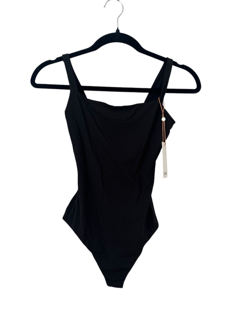 Quince Women's Sleeveless Classic Black One-Piece Bodysuit Sz S NWT